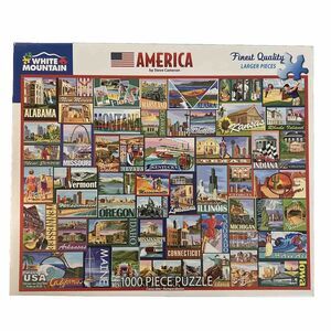 White Mountain Puzzle  America  Collage Of 50 States Complete  USA 1000 Pieces